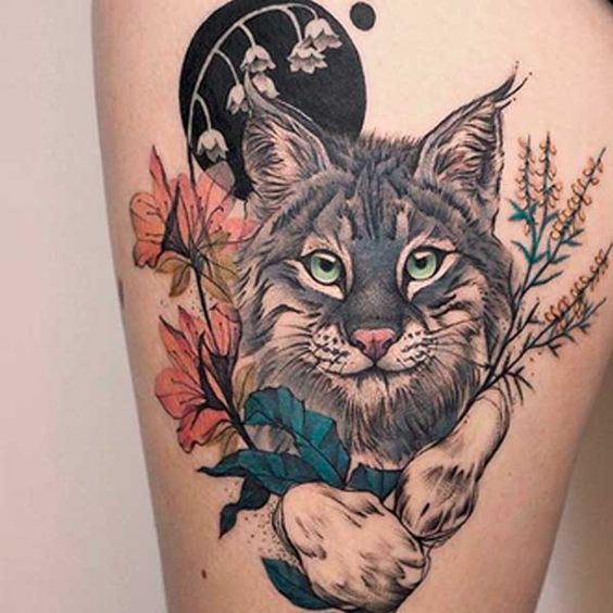 100 idées de tatouages pour les amoureux des chats 61