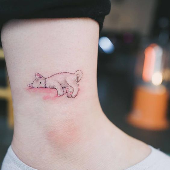 100 idées de tatouages pour les amoureux des chats 85