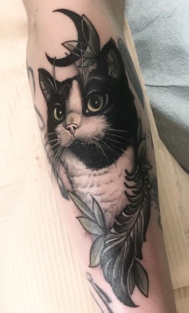 100 idées de tatouages pour les amoureux des chats 99