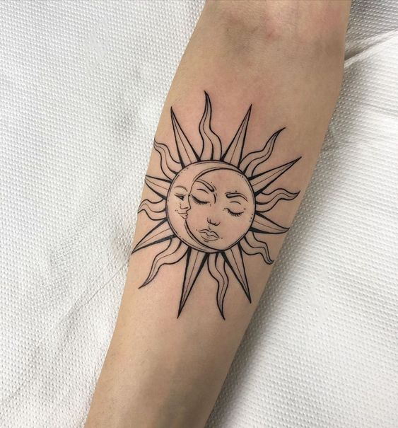 100 top idées de tatouages soleil 79