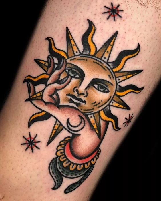 100 top idées de tatouages soleil 100