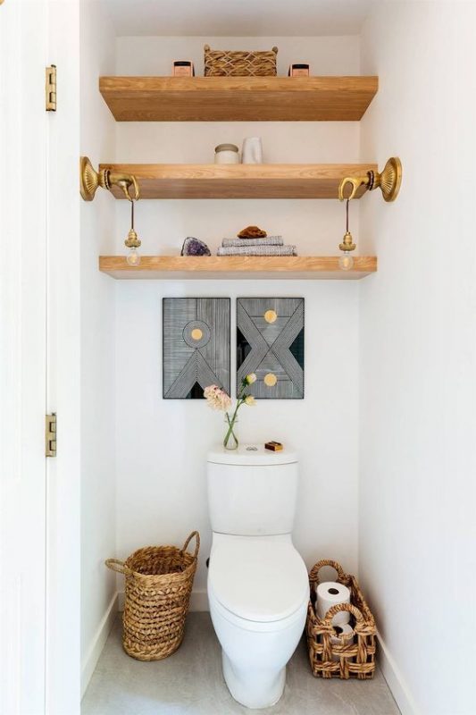 27 idées pour décorer les toilettes avec du bois 5