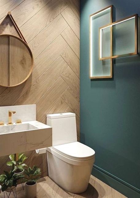 27 idées pour décorer les toilettes avec du bois 7