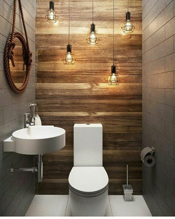 27 idées pour décorer les toilettes avec du bois 11