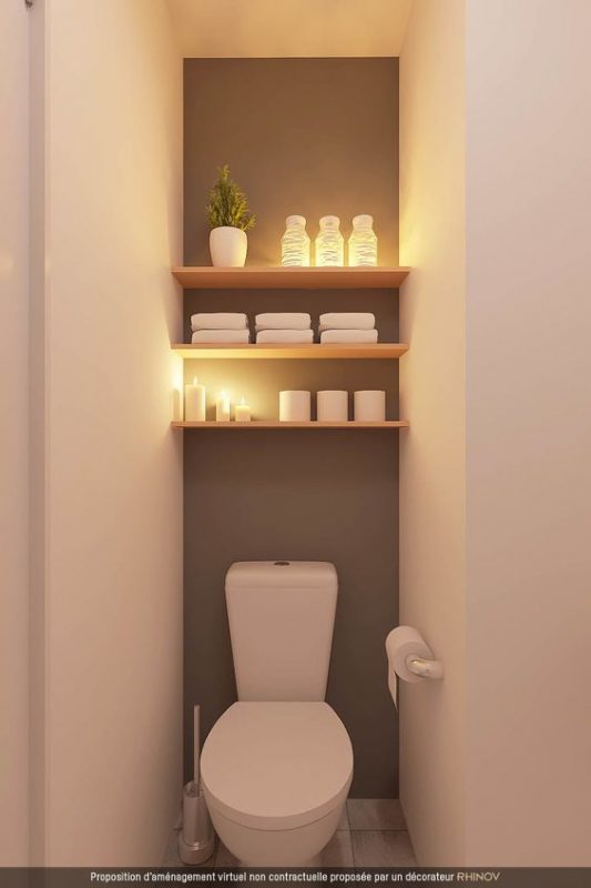27 idées pour décorer les toilettes avec du bois 19