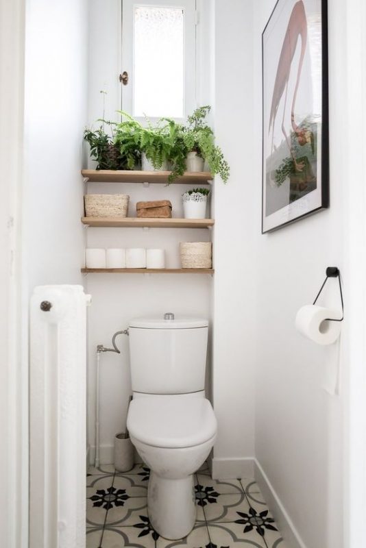 27 idées pour décorer les toilettes avec du bois 20