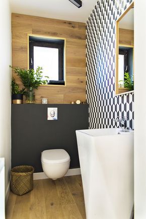 27 idées pour décorer les toilettes avec du bois 22