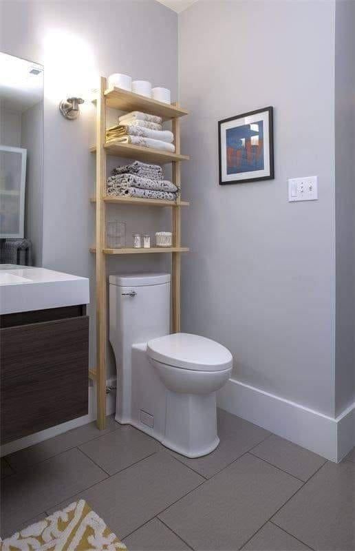 27 idées pour décorer les toilettes avec du bois 23