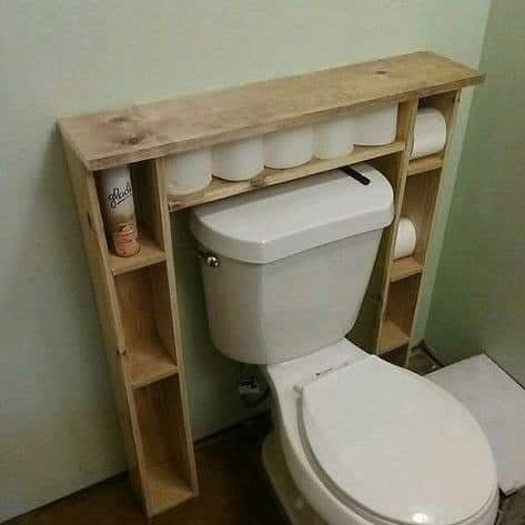 27 idées pour décorer les toilettes avec du bois 25