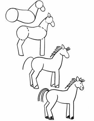 28 idées & tutos dessins de cheval : pour apprendre à dessiner des chevaux 20