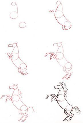 28 idées & tutos dessins de cheval : pour apprendre à dessiner des chevaux 1