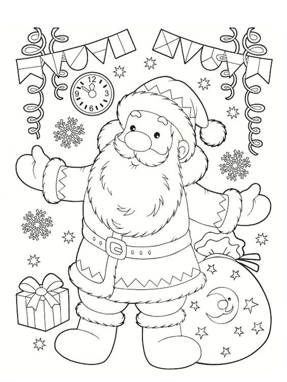 42 Dessins de Pères noël & Coloriages à Imprimer 12