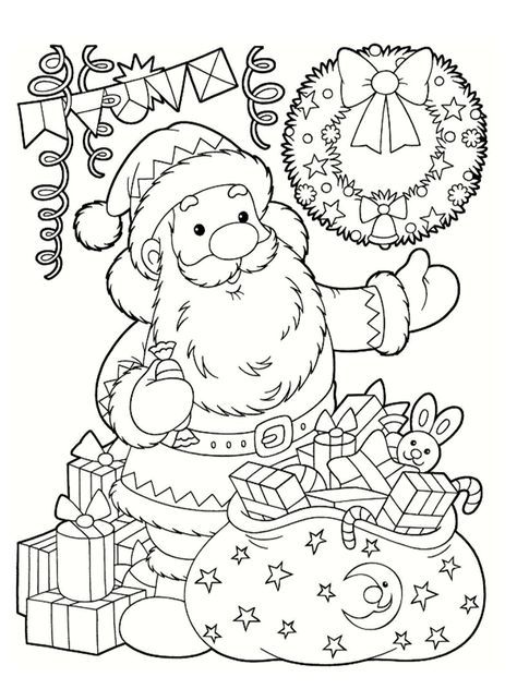 42 Dessins de Pères noël & Coloriages à Imprimer 3