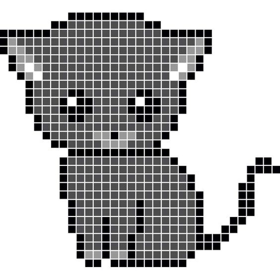 100 idées de Pixel Art Animaux faciles 118