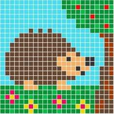 100 idées de Pixel Art Animaux faciles 119