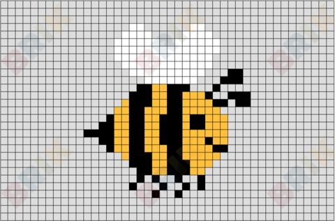 100 idées de Pixel Art Animaux faciles 17