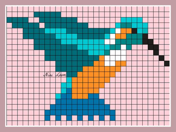 100 idées de Pixel Art Animaux faciles 22