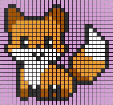 100 idées de Pixel Art Animaux faciles 23
