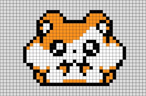 100 idées de Pixel Art Animaux faciles 28