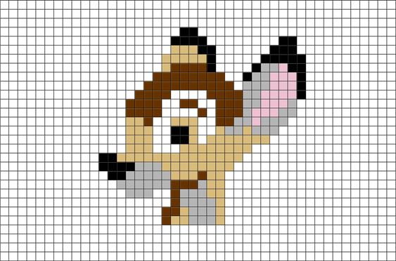 100 idées de Pixel Art Animaux faciles 30