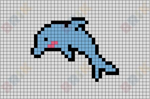 100 idées de Pixel Art Animaux faciles 31