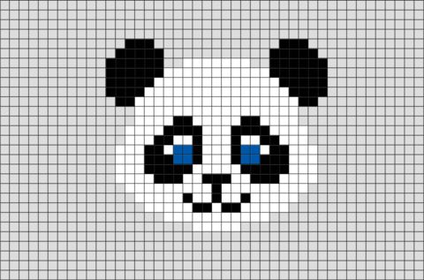 100 idées de Pixel Art Animaux faciles 34