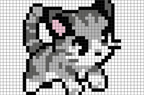 100 idées de Pixel Art Animaux faciles 42