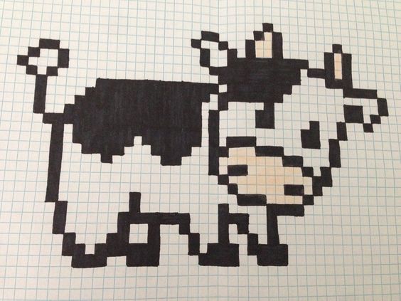 100 idées de Pixel Art Animaux faciles 48