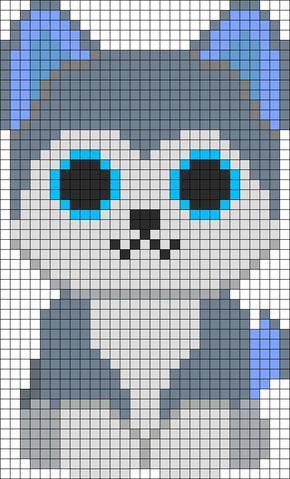 100 idées de Pixel Art Animaux faciles 56