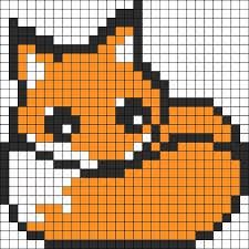 100 idées de Pixel Art Animaux faciles 58