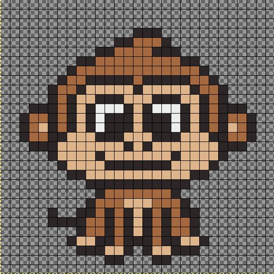 100 idées de Pixel Art Animaux faciles 71
