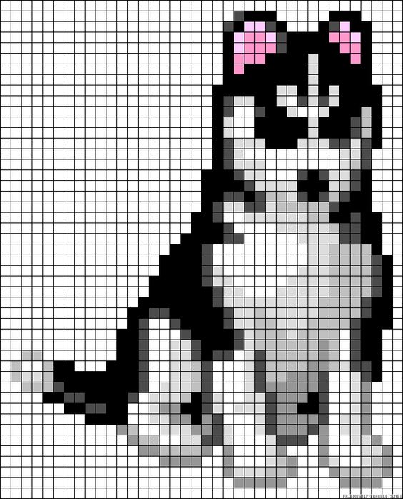 100 idées de Pixel Art Animaux faciles 80