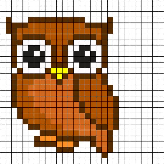 100 idées de Pixel Art Animaux faciles 9