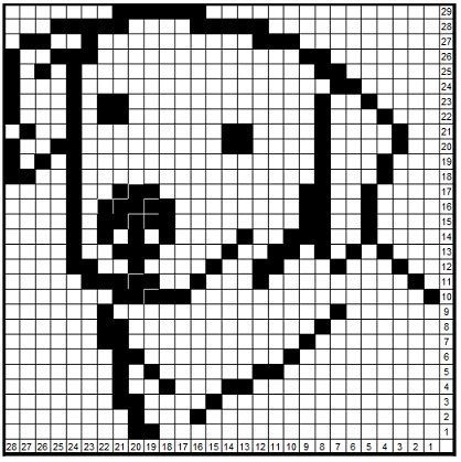 100 idées de Pixel Art Animaux faciles 84