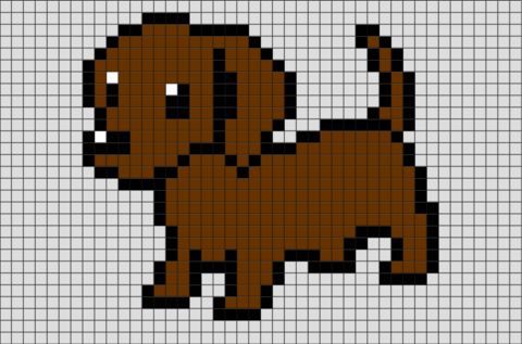 100 idées de Pixel Art Animaux faciles 85