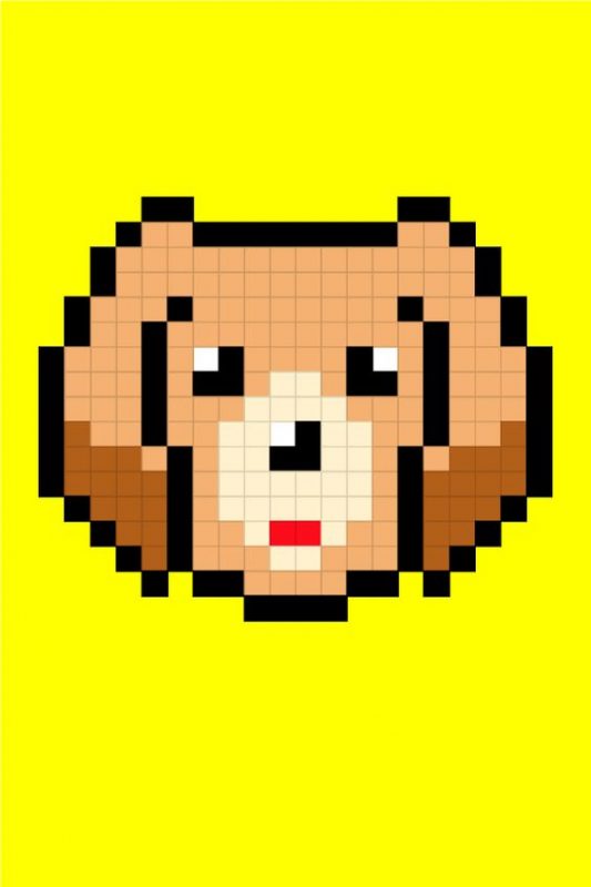 100 idées de Pixel Art Animaux faciles 89