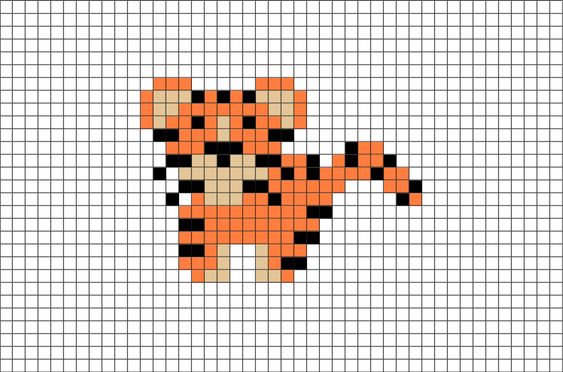 100 idées de Pixel Art Animaux faciles 91
