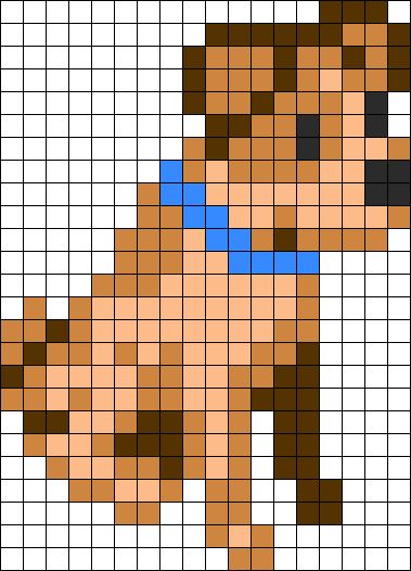 100 idées de Pixel Art Animaux faciles 95