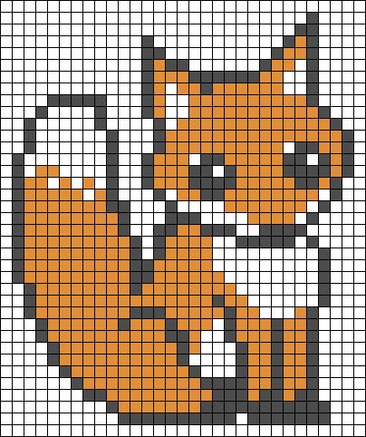 100 idées de Pixel Art Animaux faciles 97