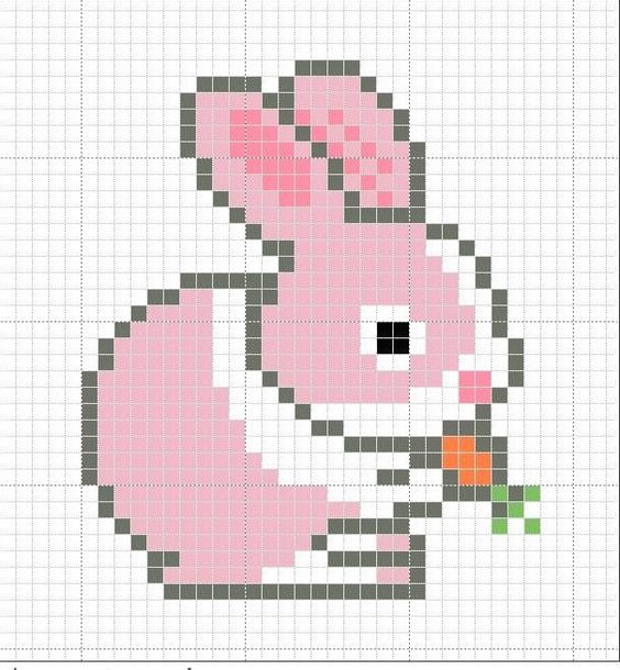 100 idées de Pixel Art Animaux faciles 1