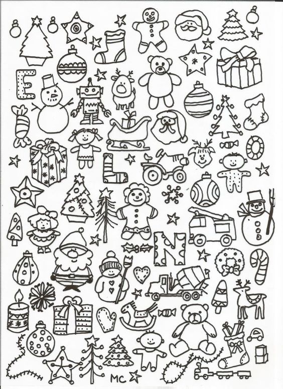 100 top idées de Coloriages de Noël à imprimer 1