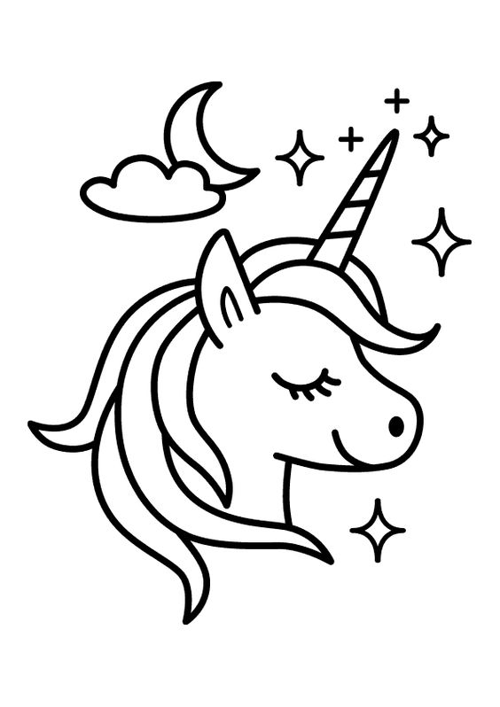 100 Top idées de coloriages licorne à imprimer 76