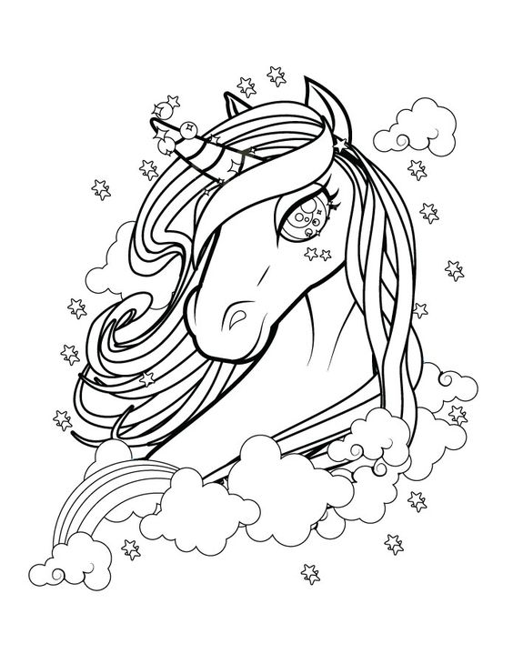 100 Top idées de coloriages licorne à imprimer 26