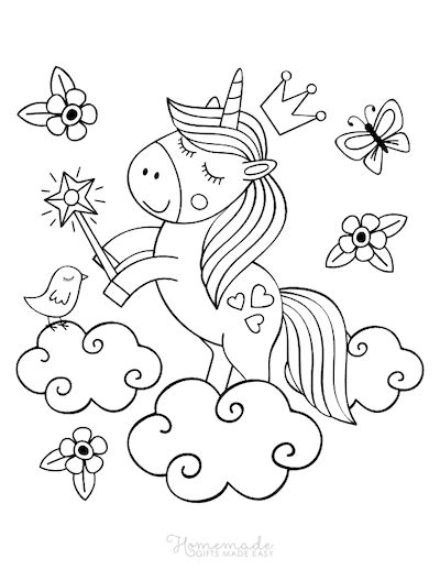 100 Top idées de coloriages licorne à imprimer 46