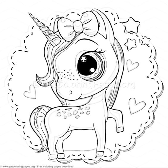 100 Top idées de coloriages licorne à imprimer 55