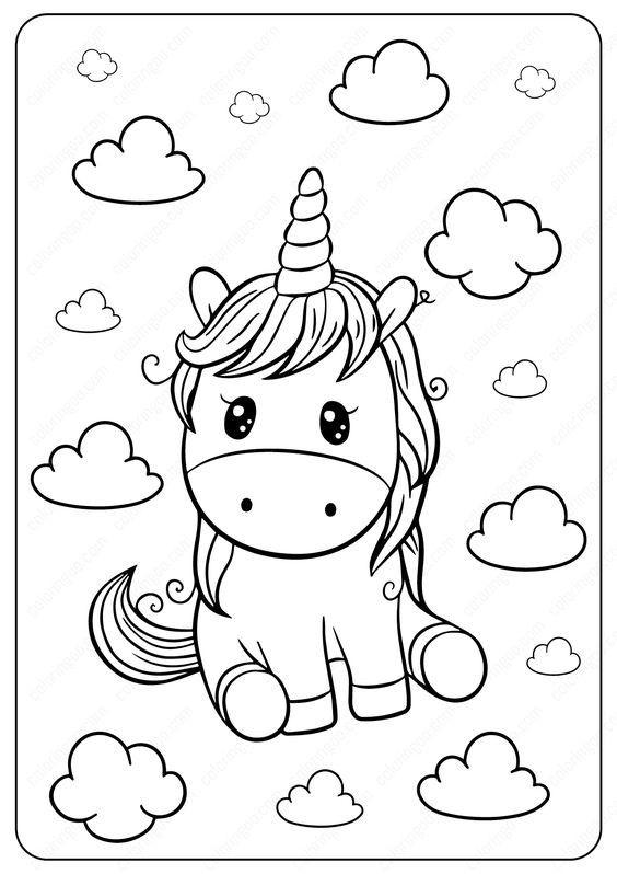 100 Top idées de coloriages licorne à imprimer 56