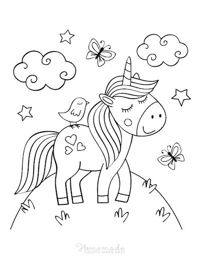 100 Top idées de coloriages licorne à imprimer 59