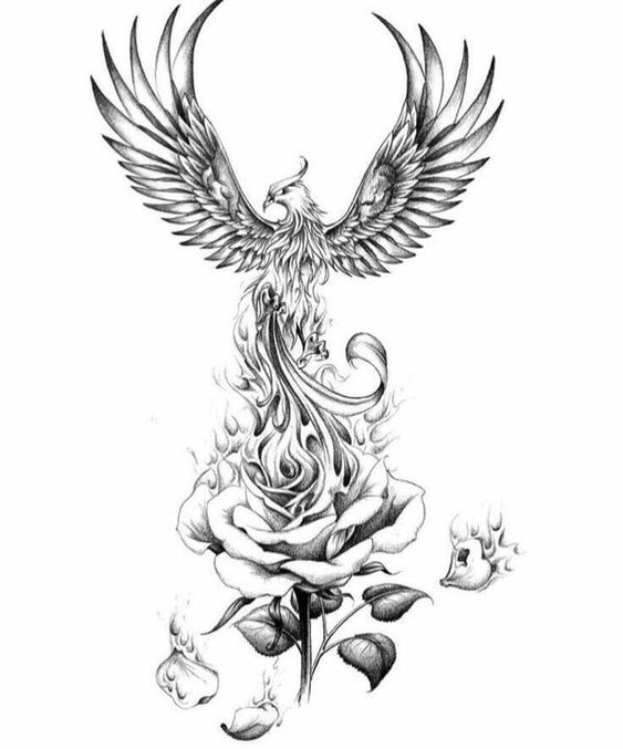 100 top idées de tatouages Phoenix 4