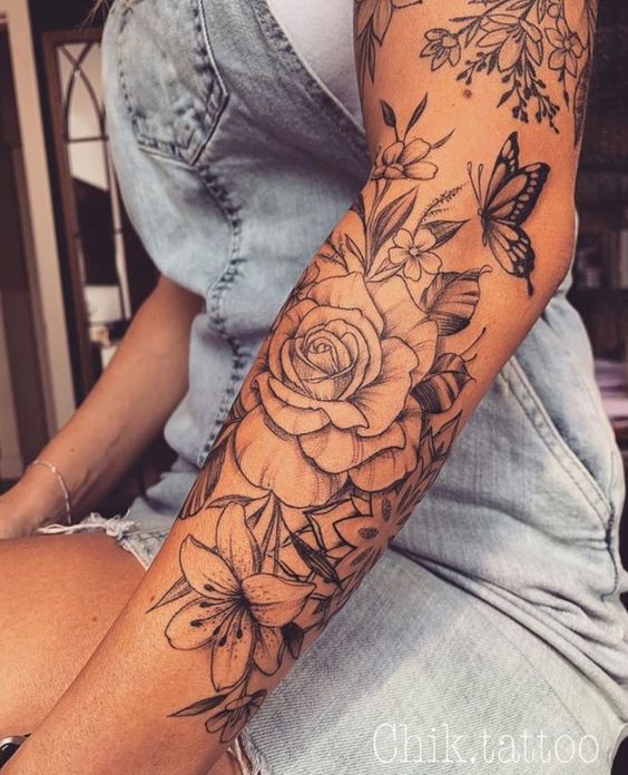 175 top idées de tatouages bras pour femme 104