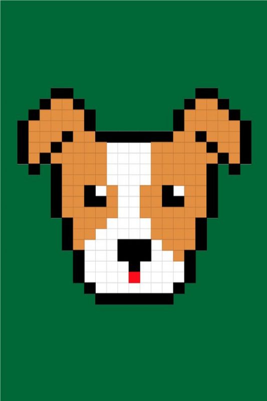 32 top idées de pixel art animaux faciles à faire 9